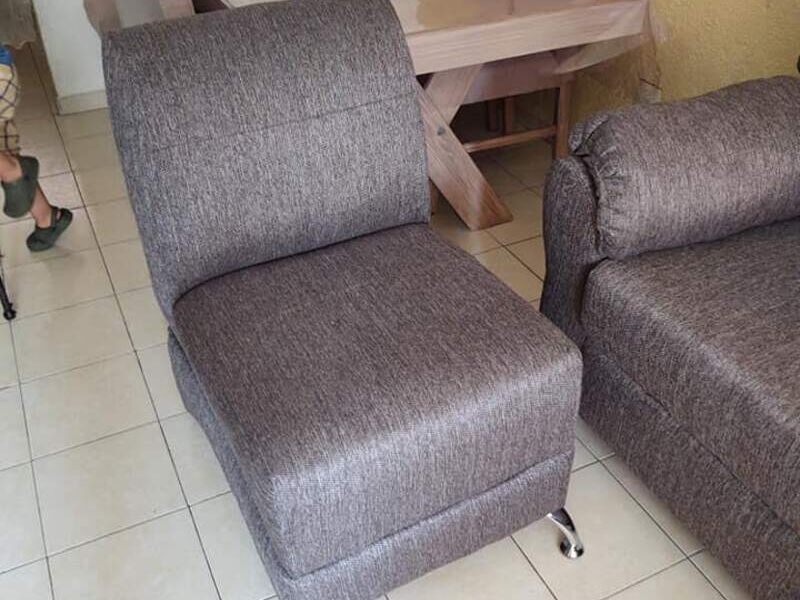 Silla Tapizada Gris Veracruz