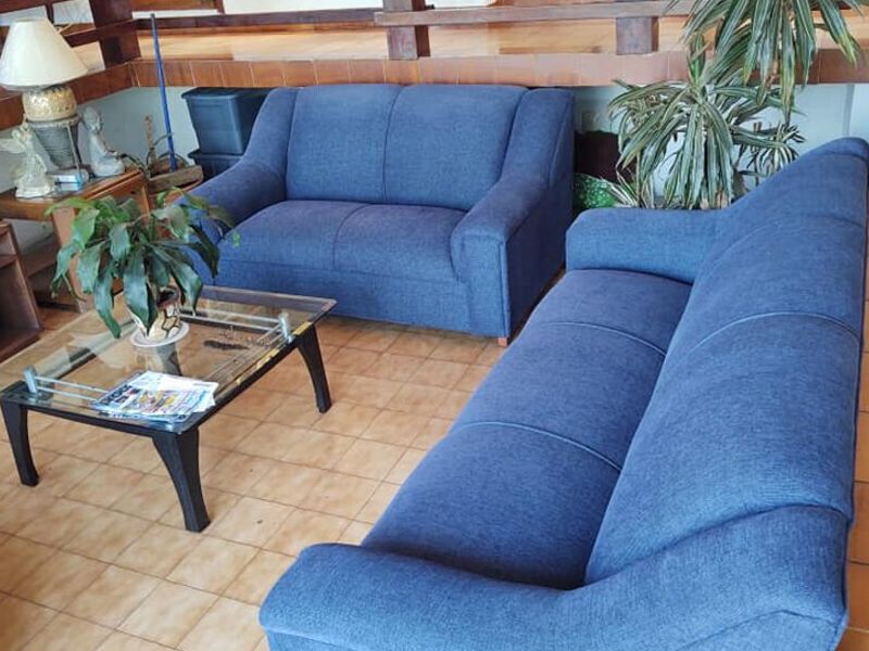 Sillón Tapizado Azul Veracruz 