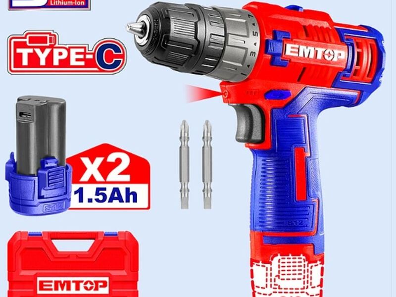 TALADRO INALÁMBRICO DE LITIO 12V INCL 2 BAT