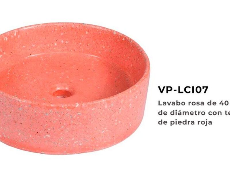 Lavabo circular rosa México