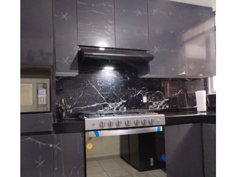 Muebles de cocina integral color gris México 