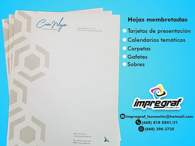 Hojas membretadas