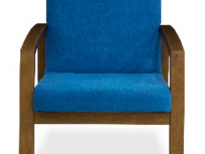 Silla madera color azul