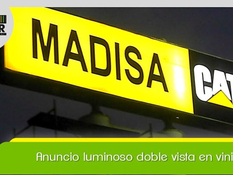 Anuncios luminoso doble vista vinil México 