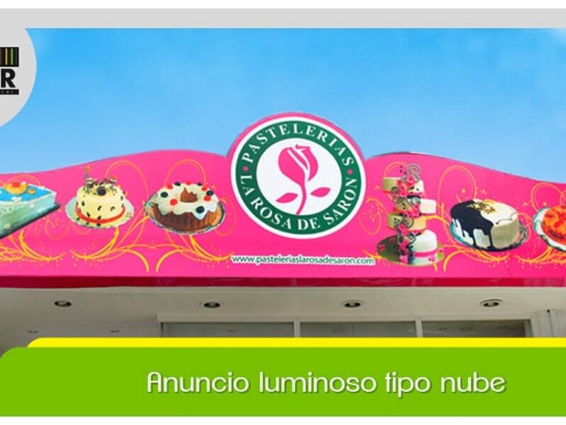 Anuncio luminoso tipo nube México
