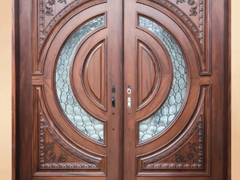 Puerta doble interior rústica