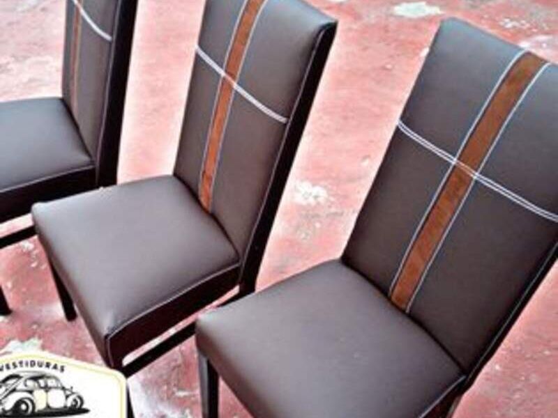 Sillas Tapizadas Gris México 