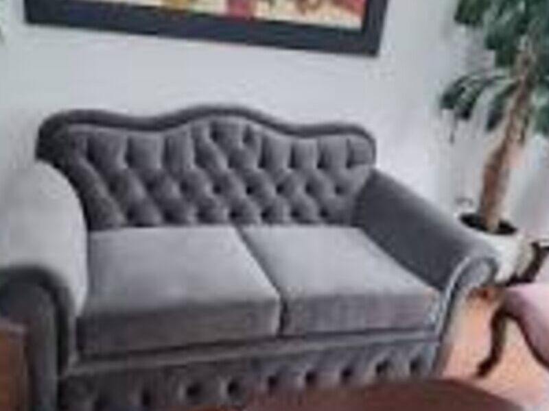 Sillón Tapizado Gris México