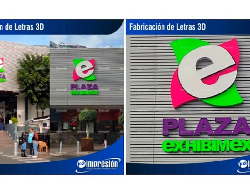 Letras 3D acrílico iluminación México 