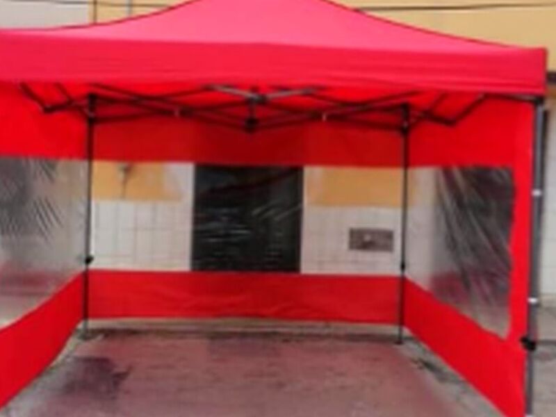 CARPA CON ESTRUCTURA NEGRA