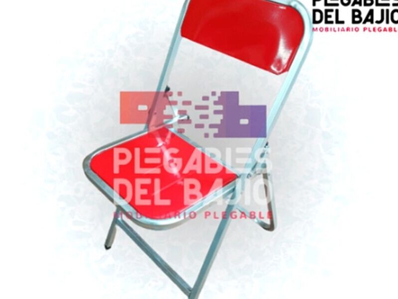 SILLA CROMADA ROJO