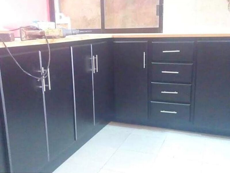 Muebles de cocina color negro México 
