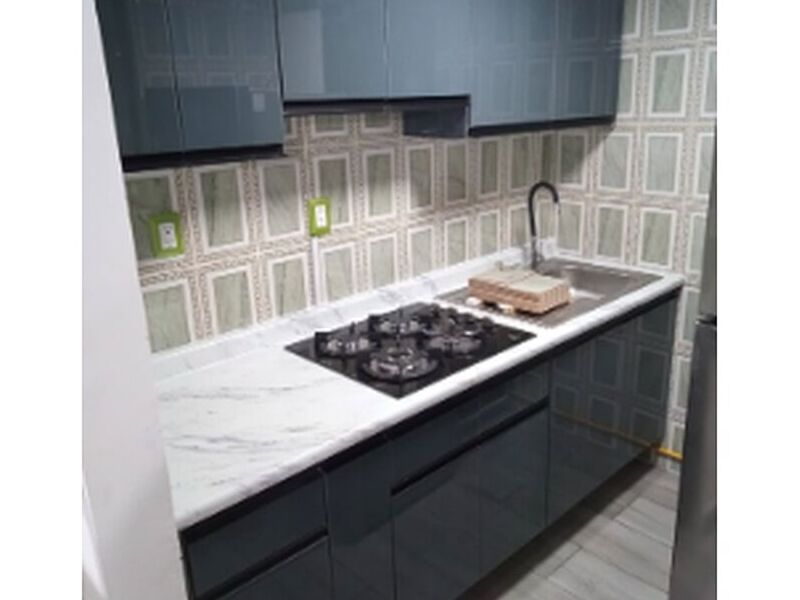 Mueble cocina negro vinilo 