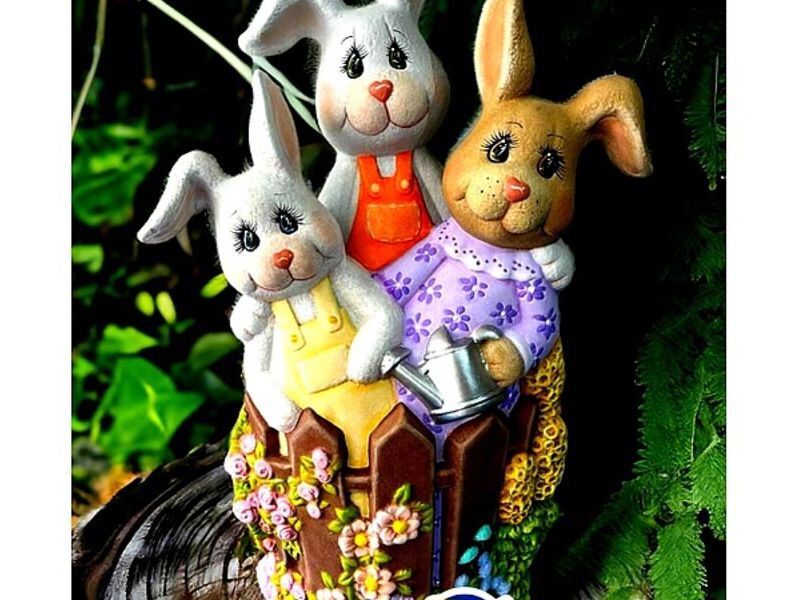 Adorno Family Bunny Ceramica Mexico