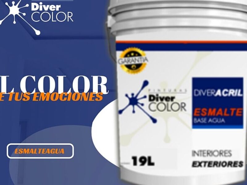 Pintura esmalte base agua 19L México	