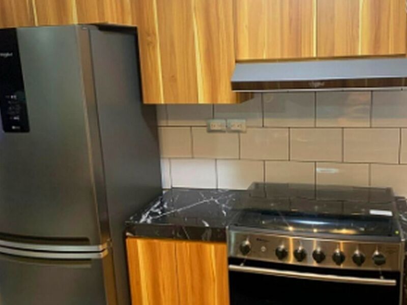 Muebles cocina combinación mdf cubierta negra 
