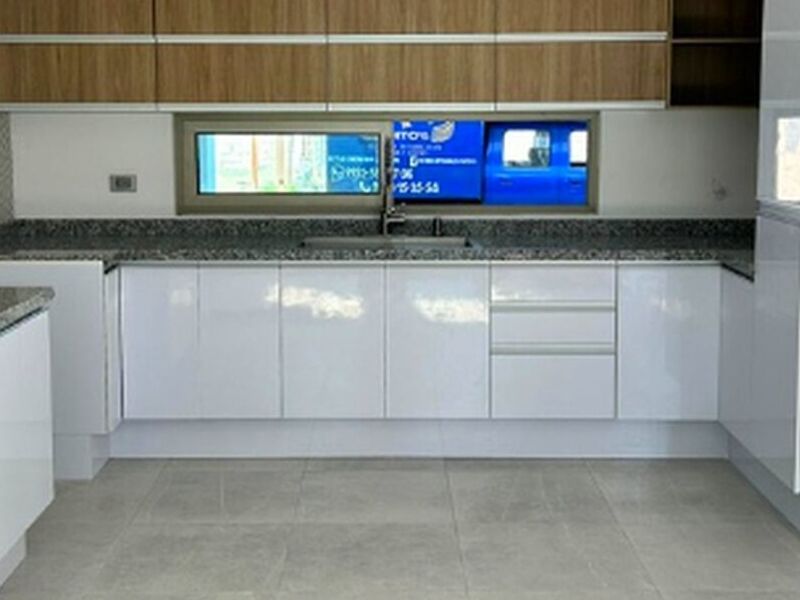 Muebles cocina MDF laminado blanco brillate
