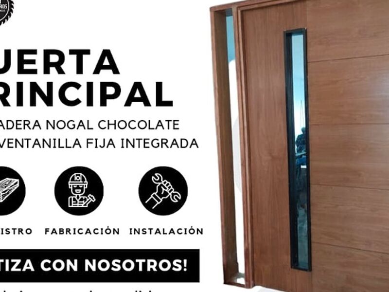 Puerta Nogal Chocolate México 