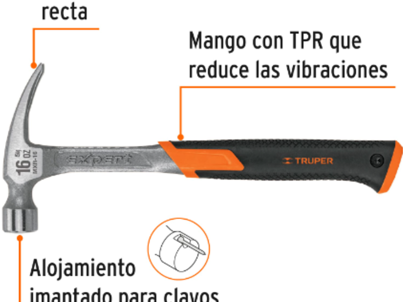 Martillo Forjado uña recta México