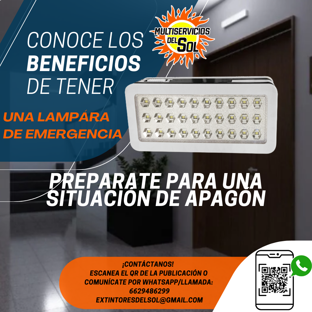 Lámpara de emergencia en Hermosillo, Sonora