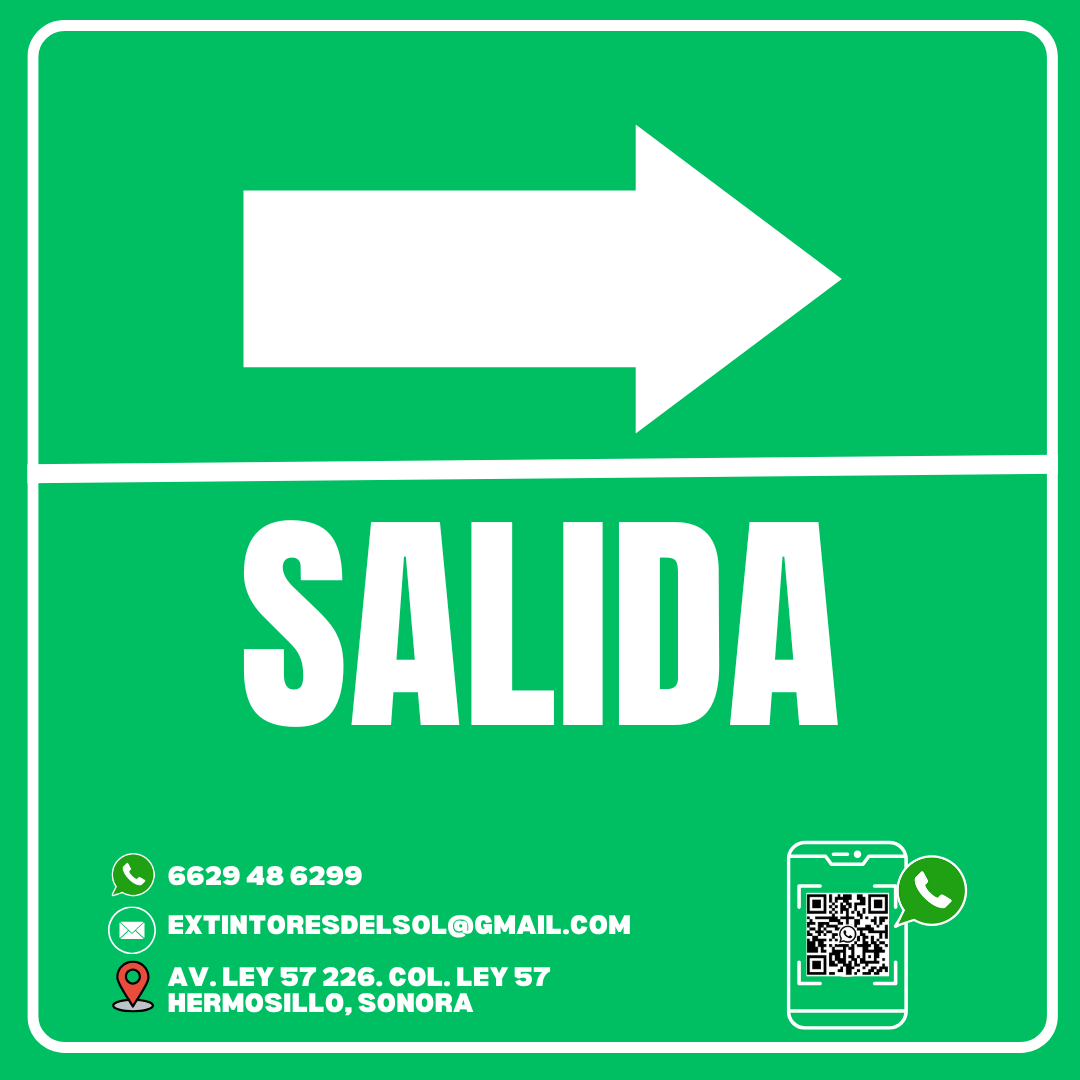 Señalamiento de Salida en Hermosillo, Sonora