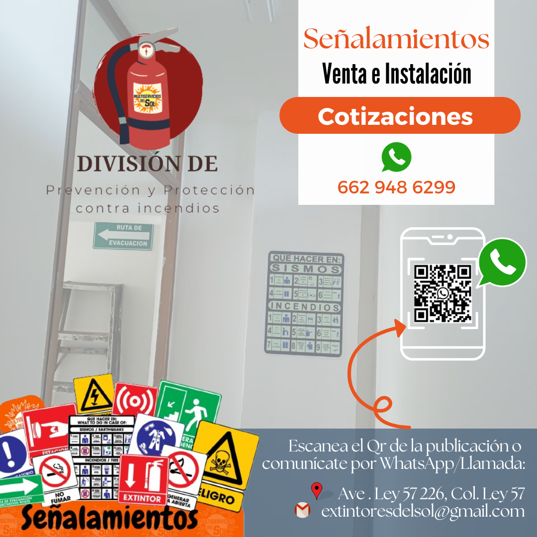 Venta e Instalación de Señalamientos en Hermosillo, Sonora