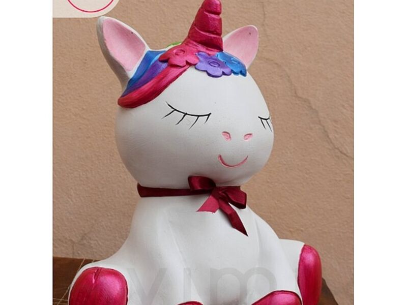 Figura Unicornio Ceramica