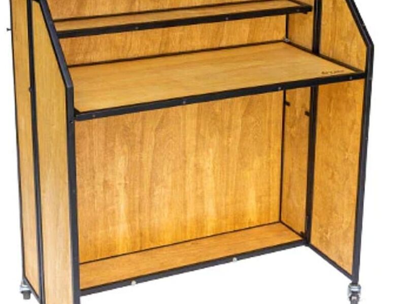 Mesa alta con sobreponedor