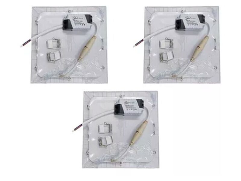 Kit De 3 Piezas Panel Led Cuadrado