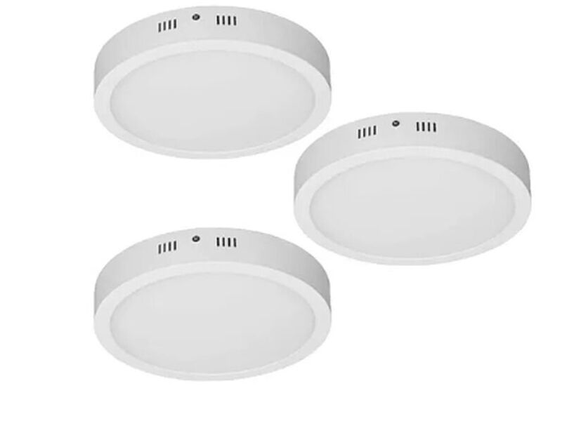 Kit De 3 Piezas Panel Led Circular18w
