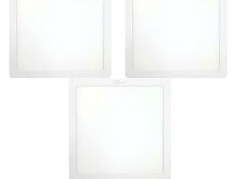 Kit De 3 Piezas Panel Led Cuadrado 24w