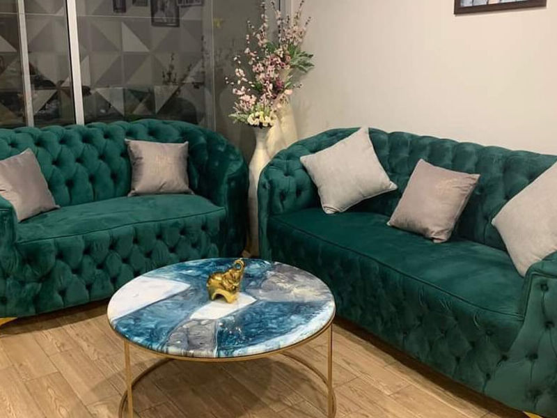 Sillón Tapizado Verde México 