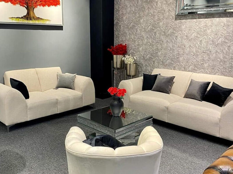Sillón Tapizado Blanco México