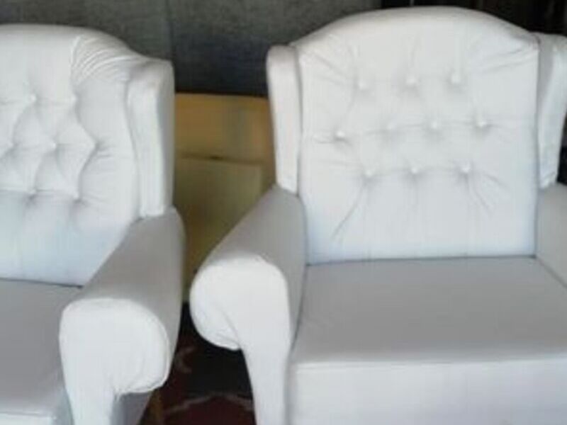 Sillón Tapizado Blanco Irapuato 