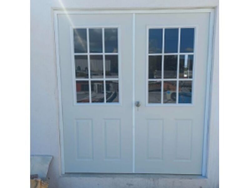 Puerta doble 9 luces madera