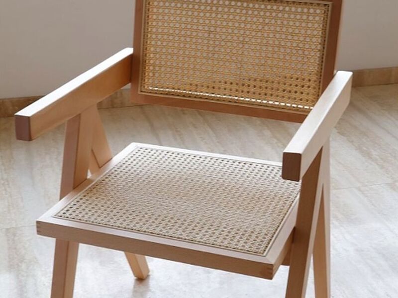Silla tejida mimbre México