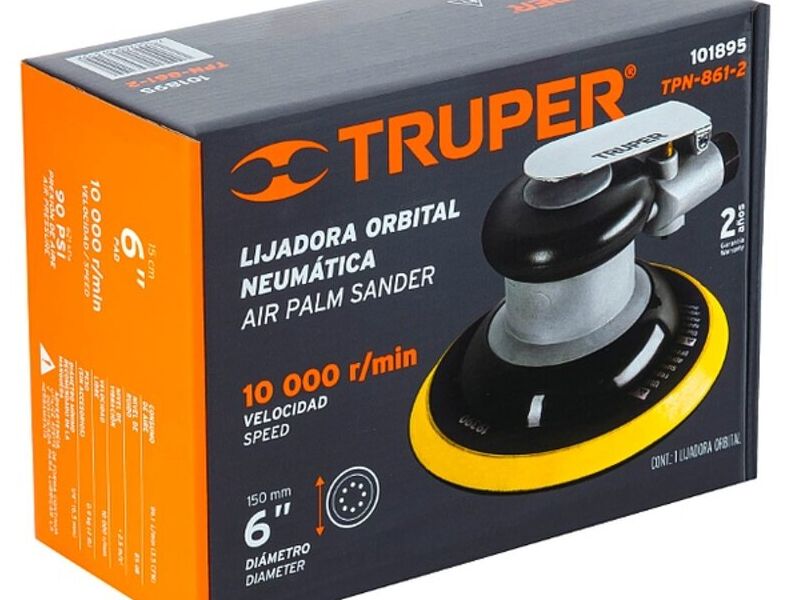 Lijadora Orbital Neumática 6" México