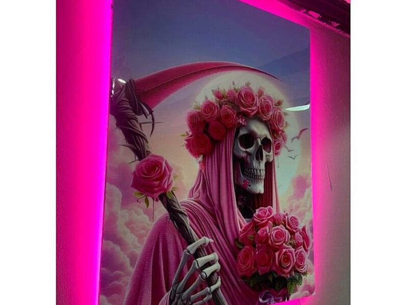 Cuadro neon rosa Mexicali