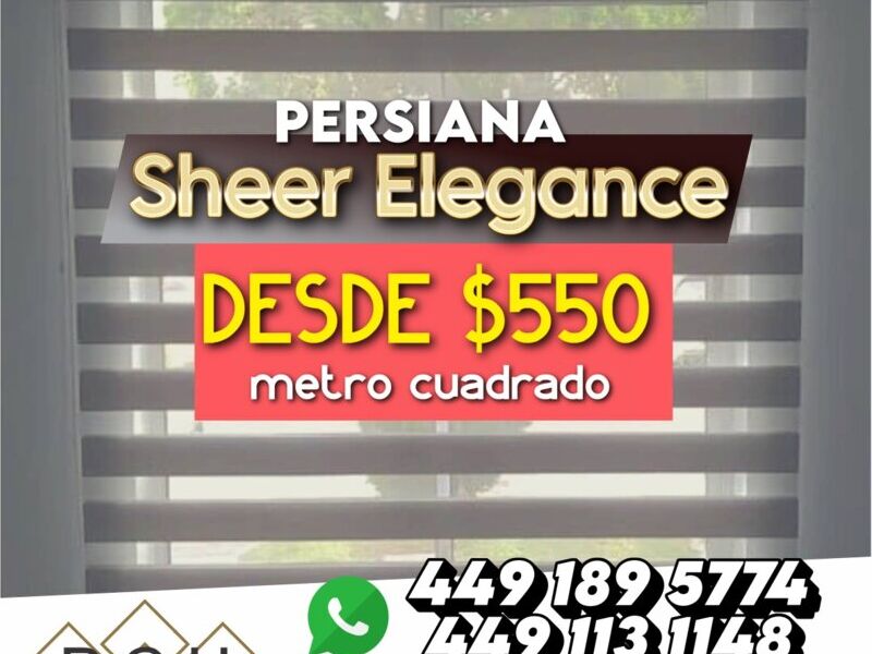 Persiana Sheer Elegant blanca México