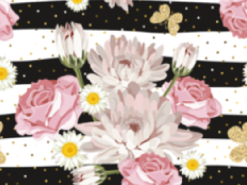 Vinilo decorativo para pared rosas B/N