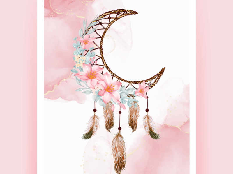 Vinilo decorativo para pared sueños luna