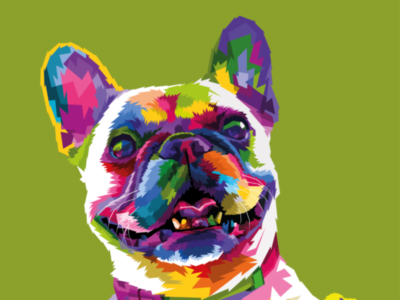 Vinilo decorativo para pared bulldog frances