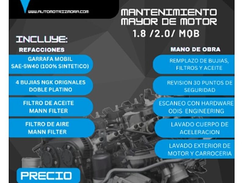 MANTENIMIENTO MAYOR MOTOR 1.8 MQB mexico