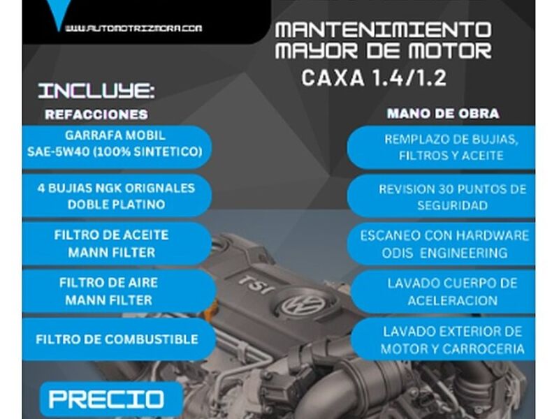 MANTENIMIENTO MAYOR MOTOR 2.0 MQB mexico
