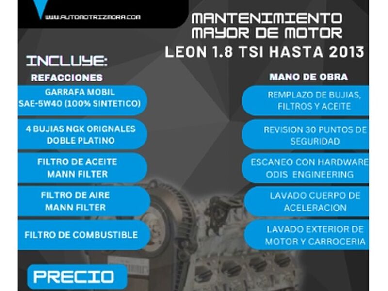 MANTENIMIENTO MAYOR MOTOR 1.4 1.2. mexico