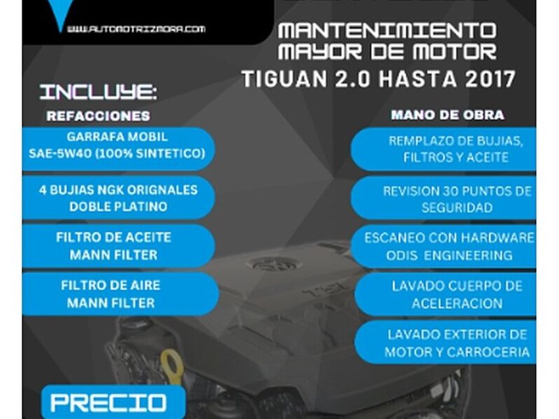 MANTENIMIENTO MAYOR MOTOR TSI 2.0 1.8 mexico