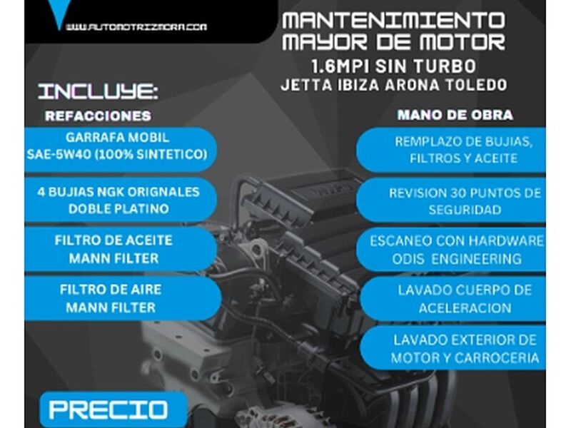 MANTENIMIENTO MAYOR MOTOR VENTO 1.6 mexico