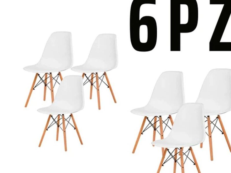 Sillas Eames Moderna Minimalista 6PZ