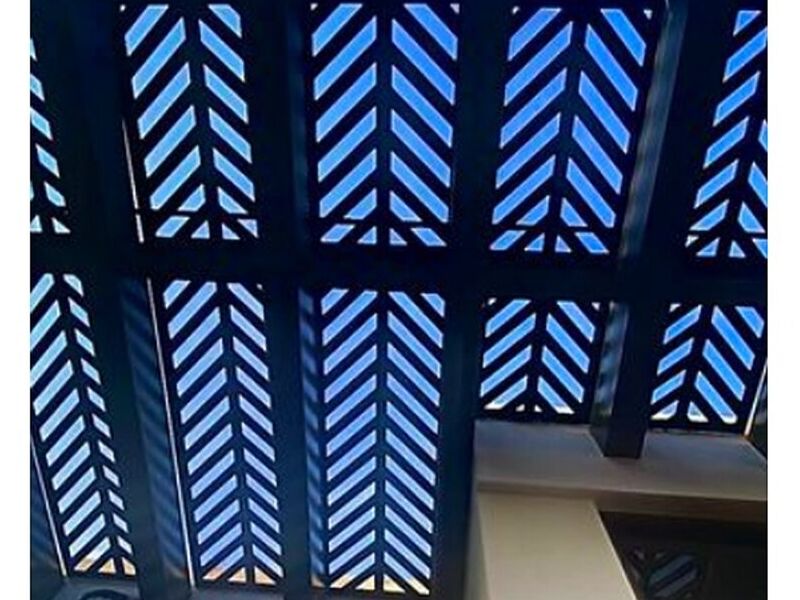 Pergola en vinil con diseño mexico 