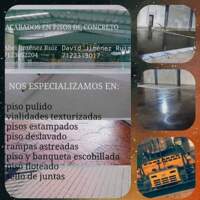 Acabados en pisos de concreto.